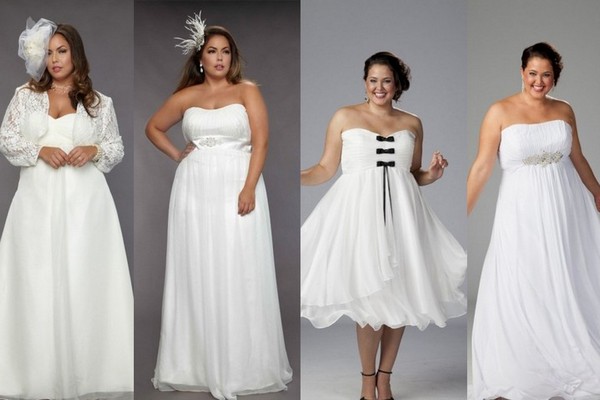 популярные свадебные платья для полных невест